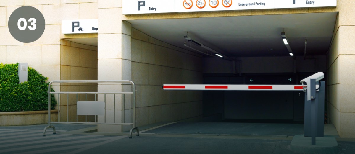 Control de acceso vehícular con placas